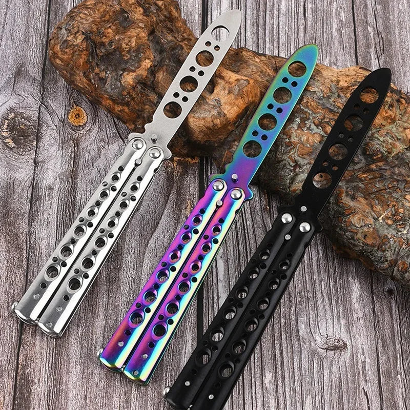 SLADE Butterfly Knife Trainer – Safe Stainless Steel Practice Tool Butterfly Knife Trainer Oasis Select