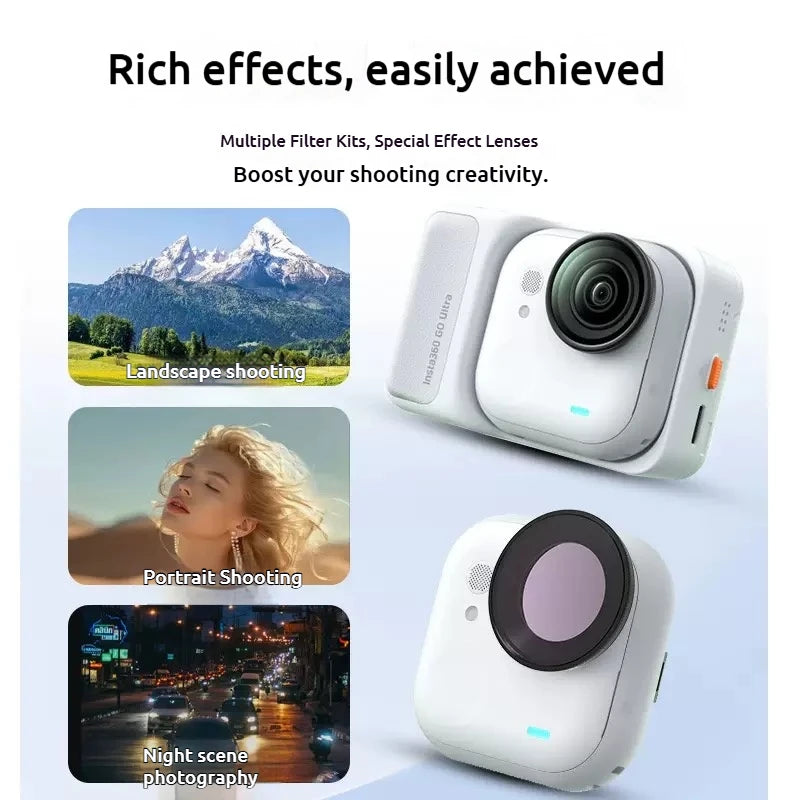 Insta360 GO Ultra Lens Filters – UV CPL ND Star Optical Glass