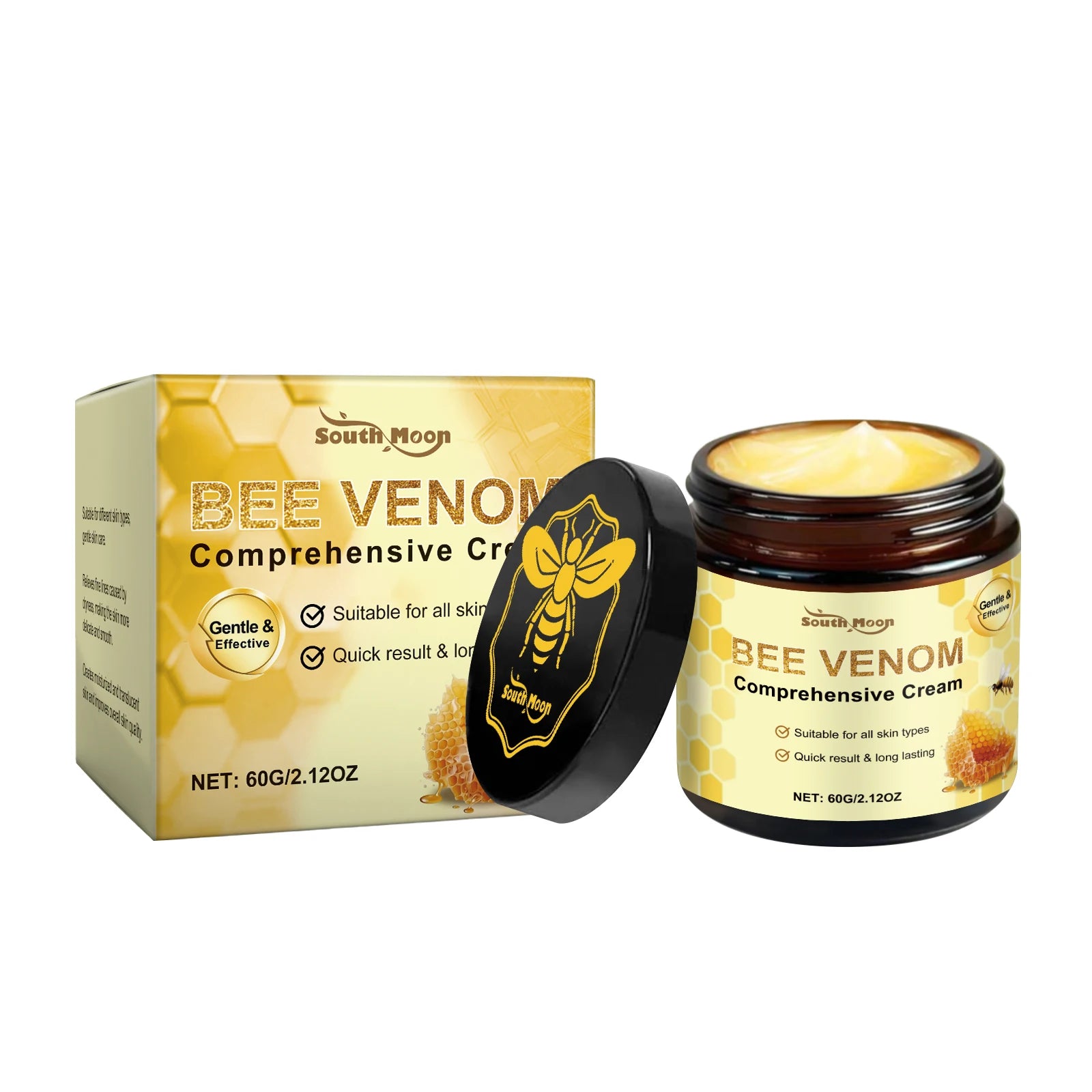 Bee Venom Face Cream Moisturizer Nourish Dryness Skin Firming Repair Damaged Skin Strengthen Barrier Brighten Nourish Body Cream Oasis Select 60g boxed