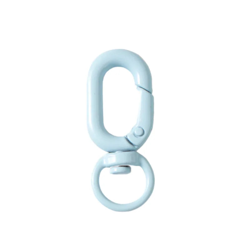 5pcs Colorful Metal Lobster Claw Clasps Swivel Lanyards Trigger Strap with Key Ring DIY Accessories for Bag Key Chains Connector Oasis Select Aquamarine