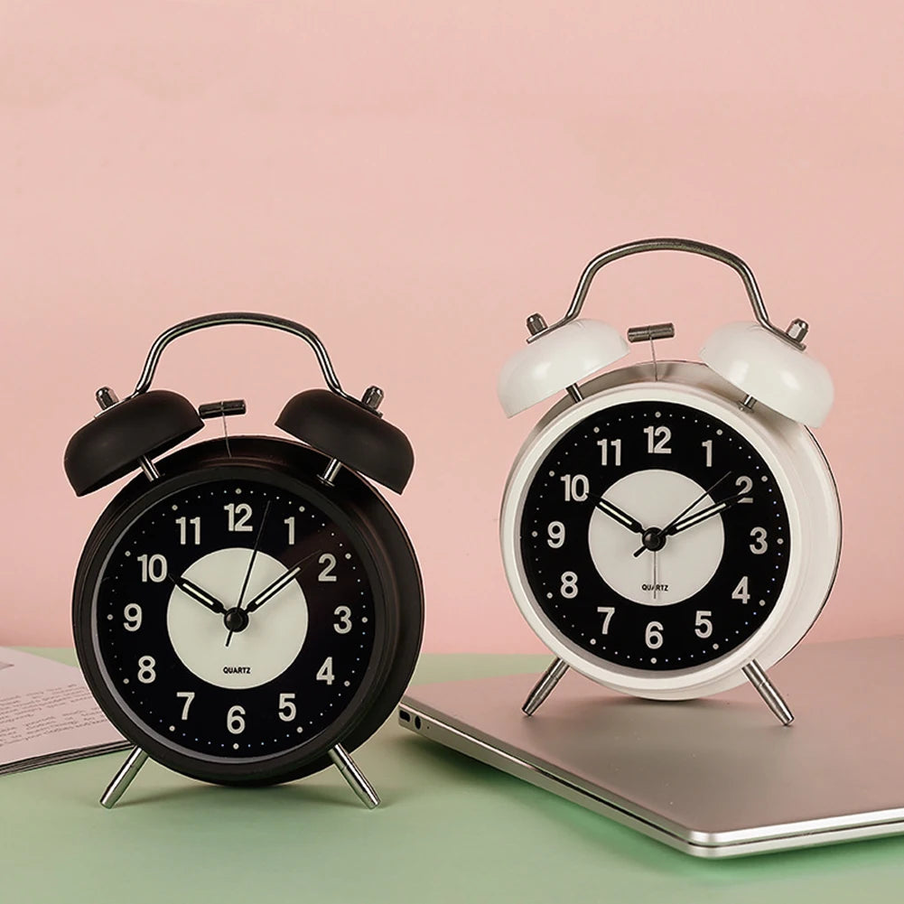 Vintage Twin-Bell Alarm Clock | Retro Analog Desk Clock