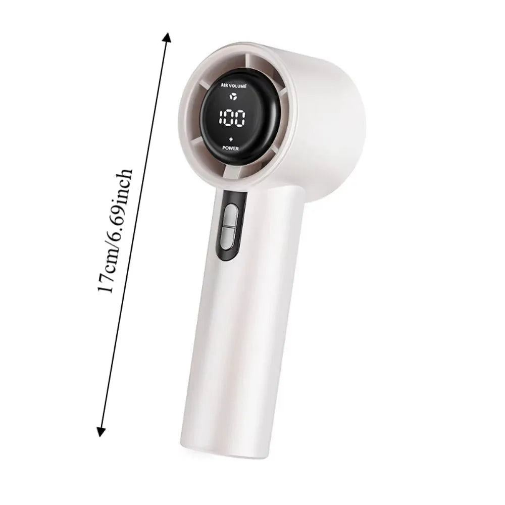 USB Rechargeable Mini Handheld Fan Powerful Wind Ultra-Quiet Small Electric Fan 100 Speed 3000 MAh Cooling and Ice Pack Fan Oasis Select