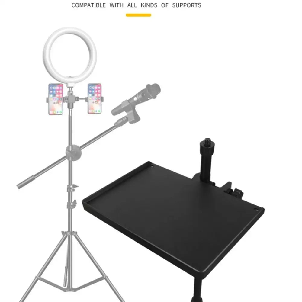 Sound Card Tray Universal Live Microphone Stand Sound Card Tray Clip Holder For Live Tripod Bracket Mic Holder Accessories Oasis Select