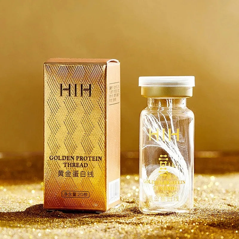 Soluble Face Lifting Threads Collagen Facial Essence Protein Peptide Gold Silk Wire Face Serum for Anti-Aging Firming Skin Oasis Select A