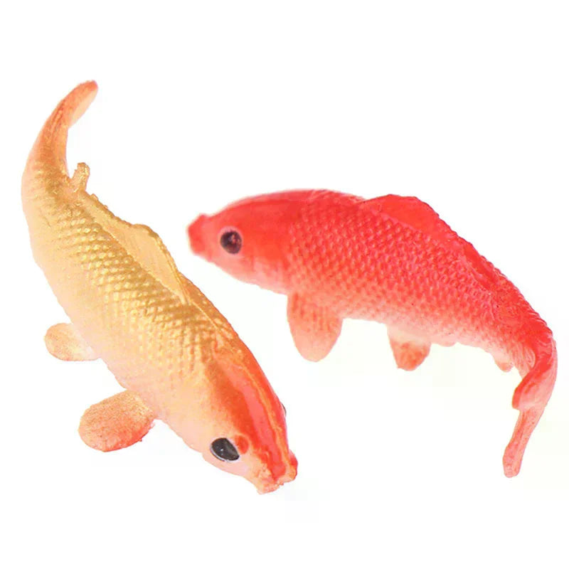 5pcs Dollhouse Miniature Model Fish Carp Simulation Animals For Kids Toys DIY Decorative Goldfish Figurines Home Decor Oasis Select