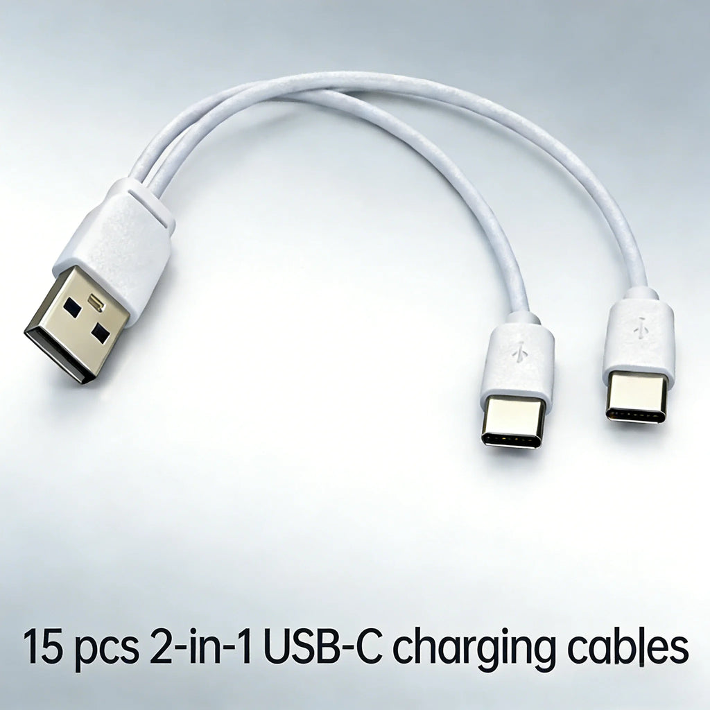 2 in 1 USB-C Charging Cable For Battery And other device Oasis Select 15 PCS Cables