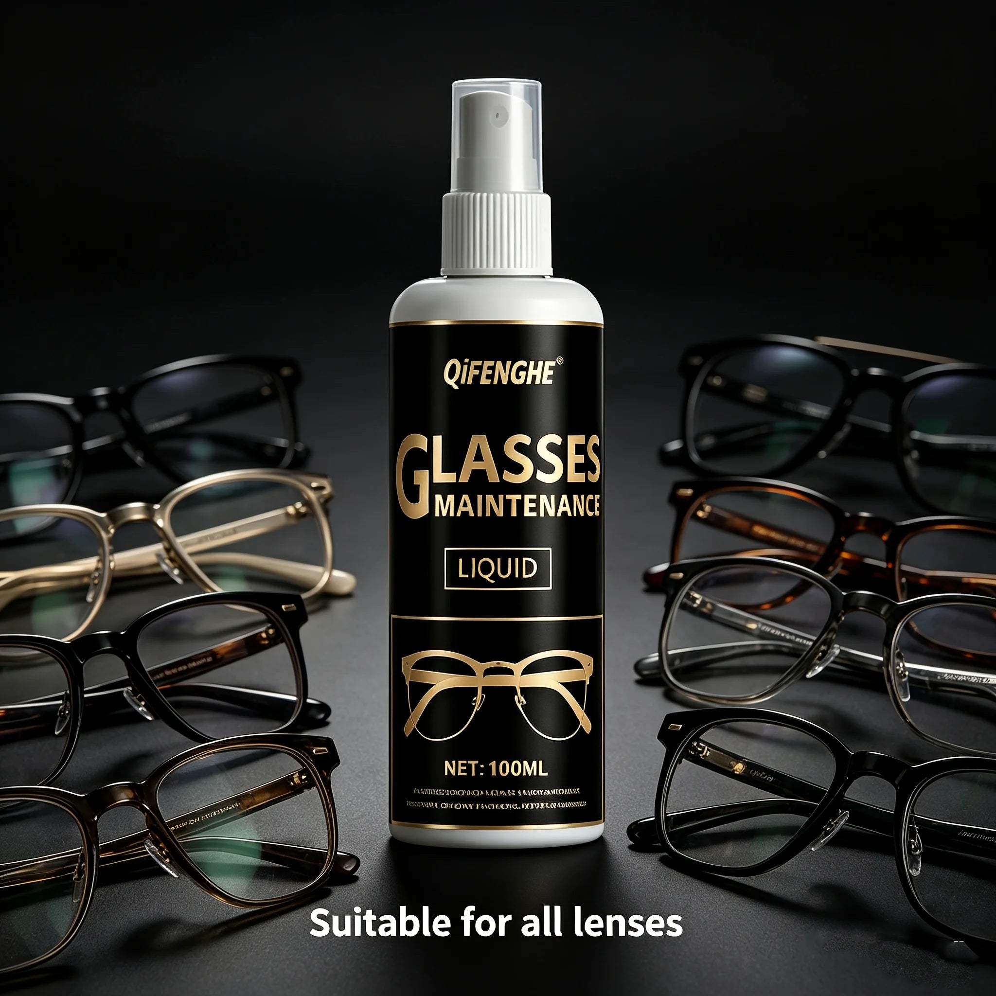 QiFENGHE Eyeglass Cleaner Spray 3.38oz – Lens & Screen Cleaner Lens Cleaning Spray Oasis Select