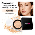 Waterproof Loose Baking&Setting Powder Long Lasting Oil Control Matte Setting Powder Natural Brightening Face Cosmetics Oasis Select 3Nude and puff
