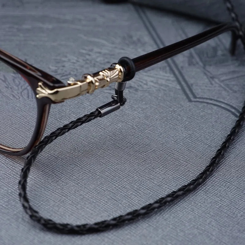 Multi-color Sunglasses Hanging Chain Twist Glasses Rope Leather Rope Chain Outdoor Sports Anti-slip Sunglasses Chain Accessories Oasis Select