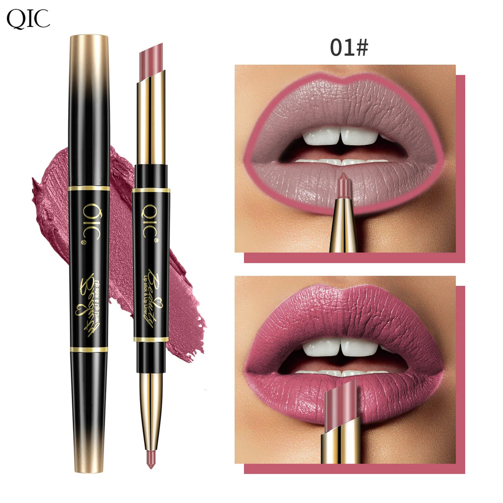 QIC Matte Velvet Lip Liner Pencil – Long-Lasting Contour
