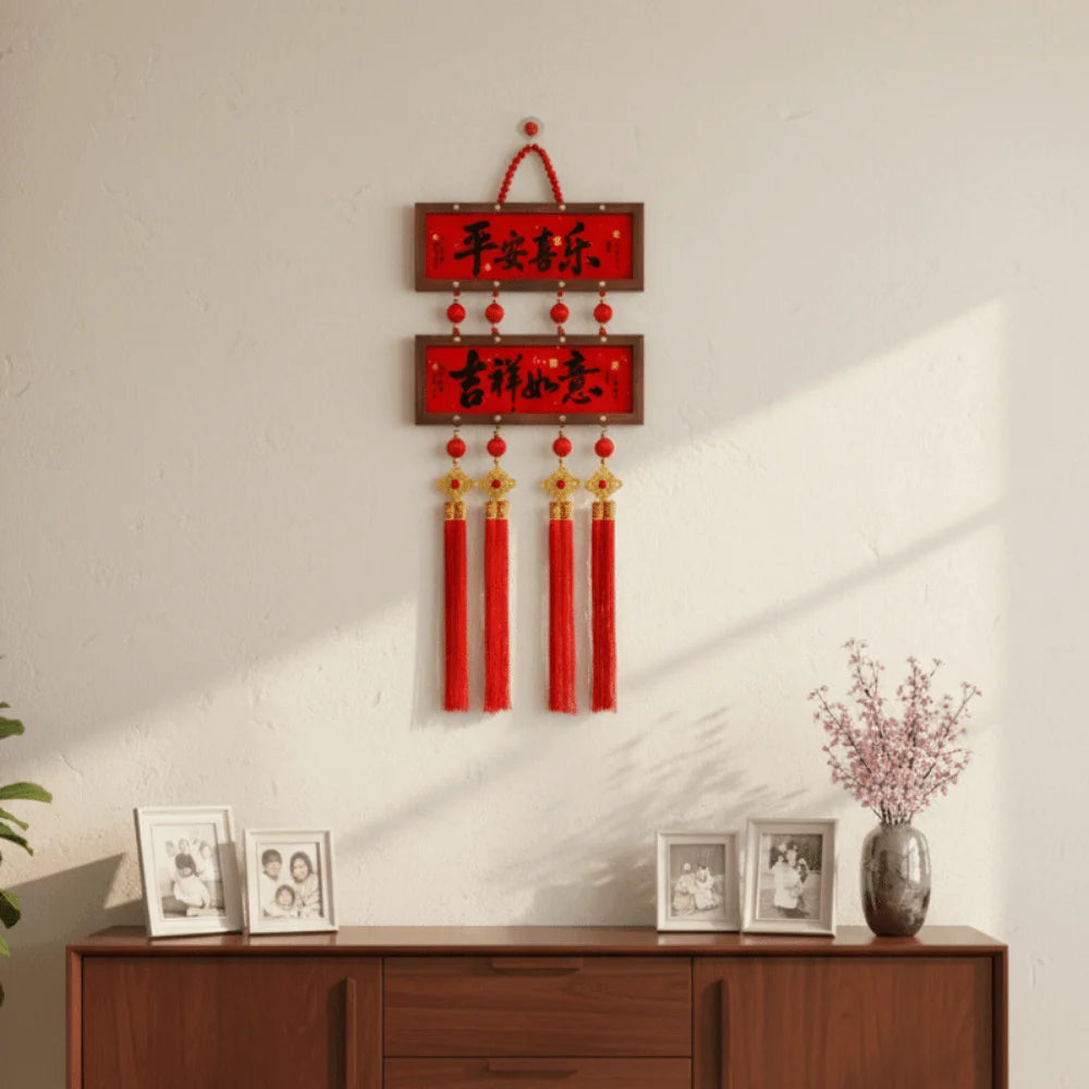 Hanging Photo Frame Pendant Blessing Traditional New Year Decoration Pendant Exquisite Chinese Style Door Hanging Oasis Select