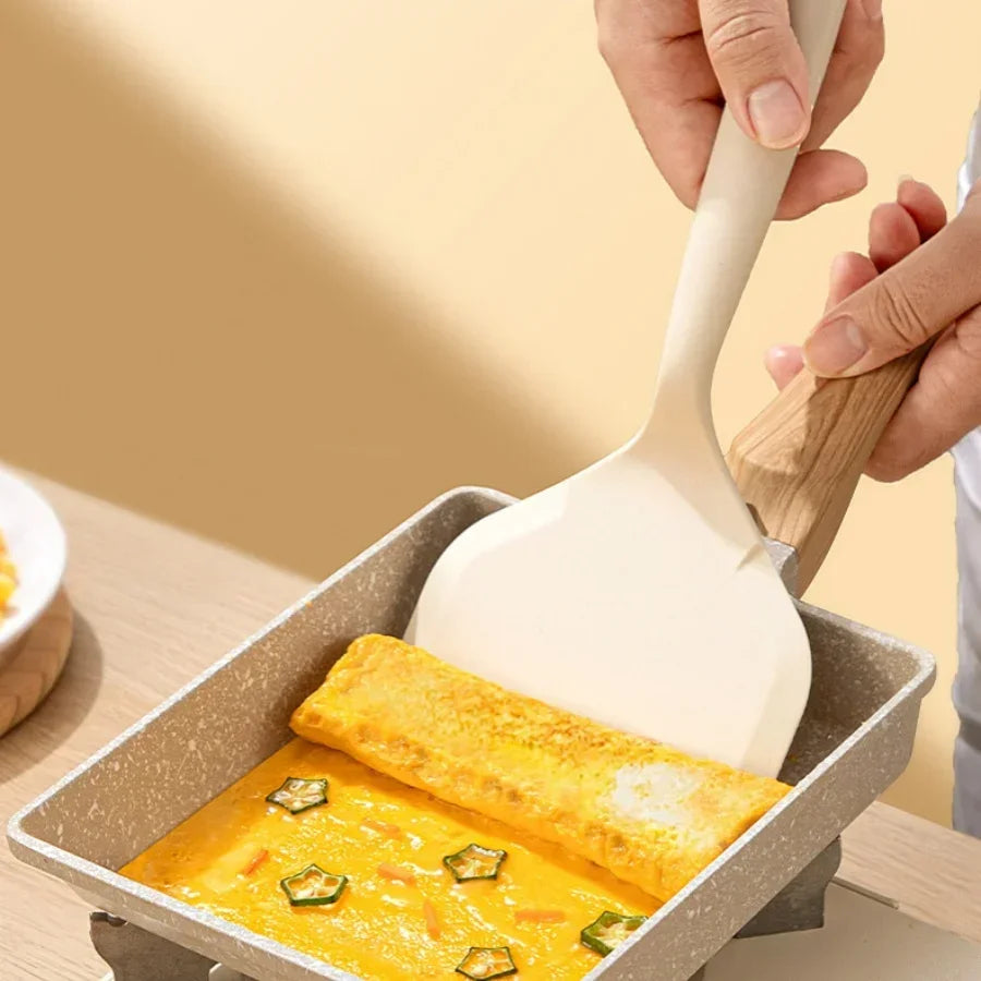 1pc silicone Heat resistant spatula household food grade non-stick Frying pan sushi steak fish pancake baking Scoop Kitchen Tool Oasis Select