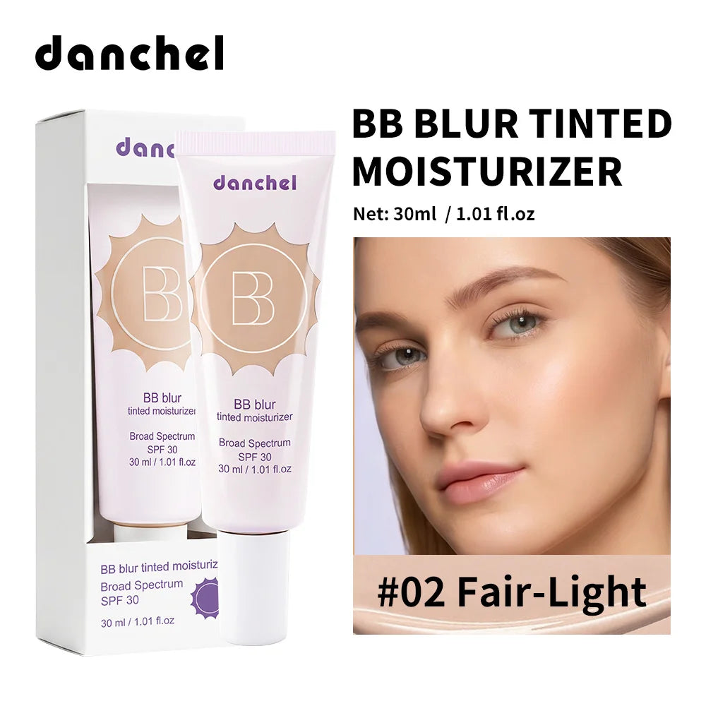 SPF30 BB Blur Tinted Moisturizer Medium Coverage Even Skin Tone Lightweight Sun Protection Face Makeup Oasis Select 2Fair-Light