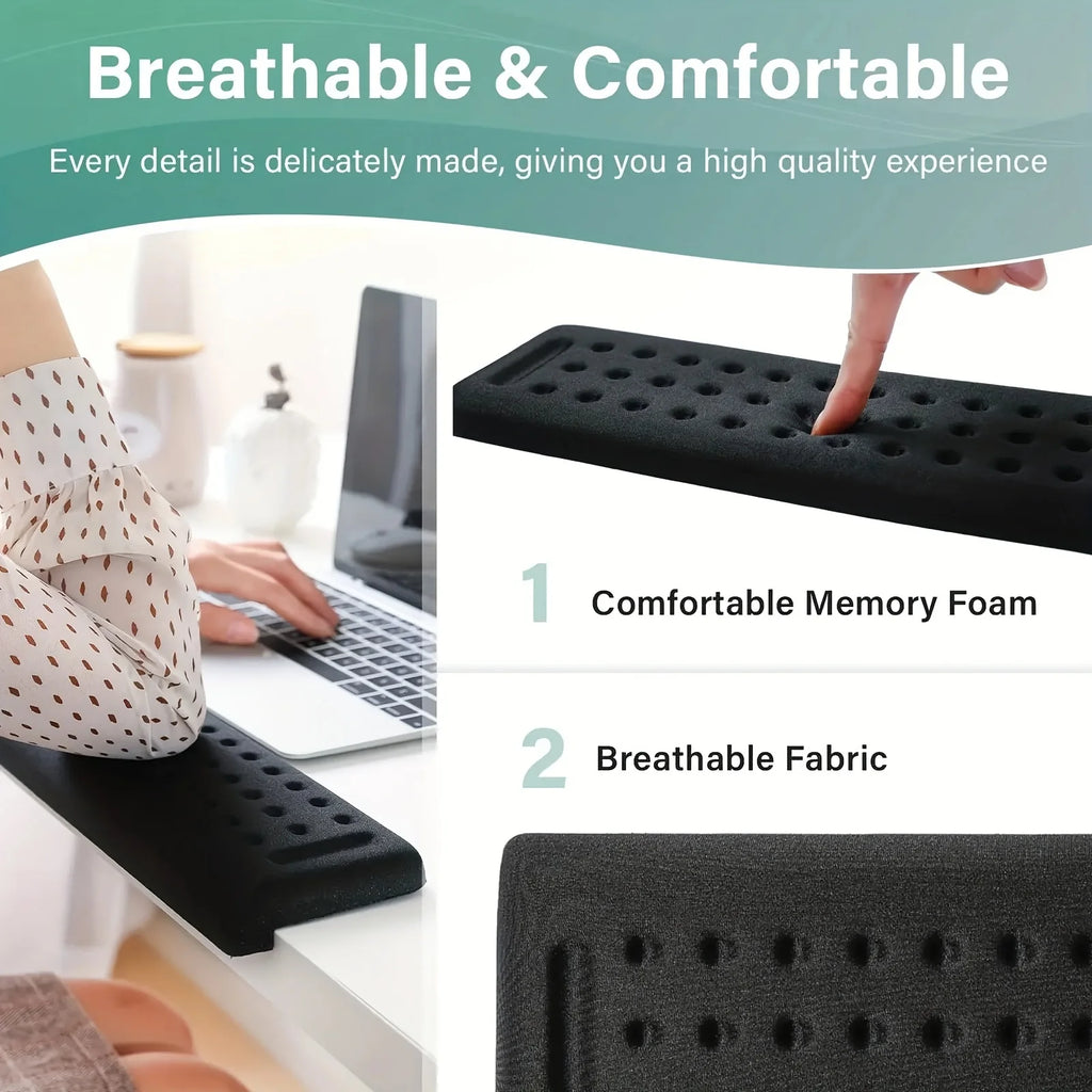 33.81 oz-Shaped Desk Pad with Non-Slip Foam Base And Ergonomic Wrist/Forearm Support - Comfortable Wrist Rest for Computer Work Oasis Select