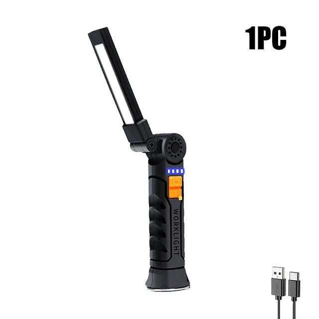 KDULIT Multi-function Super Bright LED Fold Floodlight Portable Magnetic COB Working Light Type-C Rechargeable Camping Lamp Oasis Select Original 1pc black