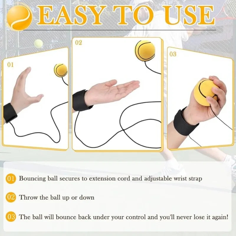 Elastic Hand Swing Ball Wrist Strap PU Elastic Ball Outdoor Exercise Fitness Hand Swing Ball Elastic Ball Children's Rope Toy Oasis Select