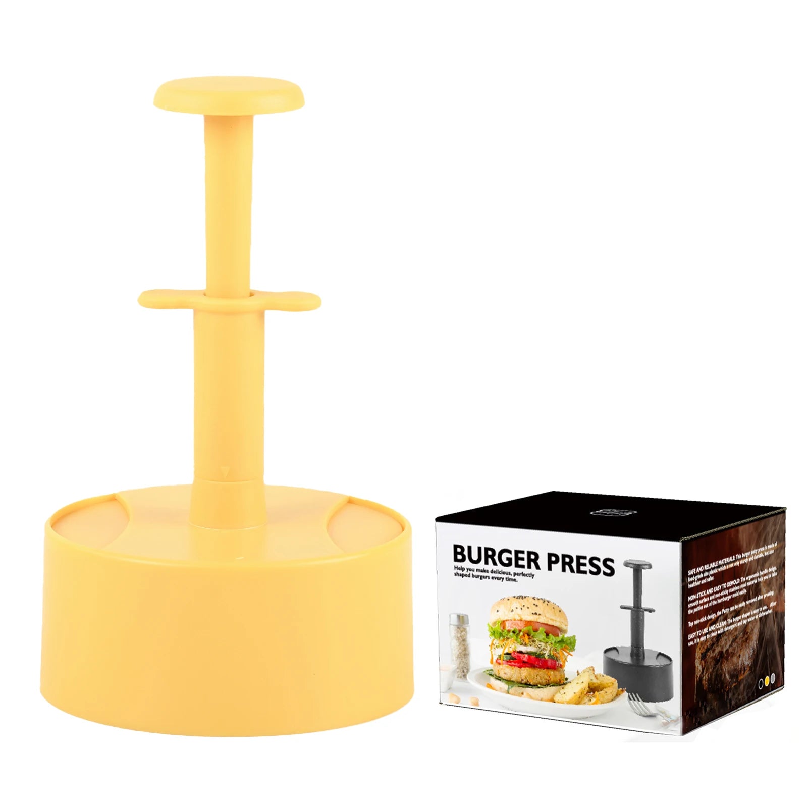 Manual Hamburger Patty Press | Food-Grade ABS Burger Mold
