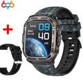 Waterproof Smartwatch Men 1100mAh Battery LED Flashlight BT Call Outdoor Smart Watches Health Monitor 100+ Sports Mode Compass Oasis Select BKBKS a MCBLS