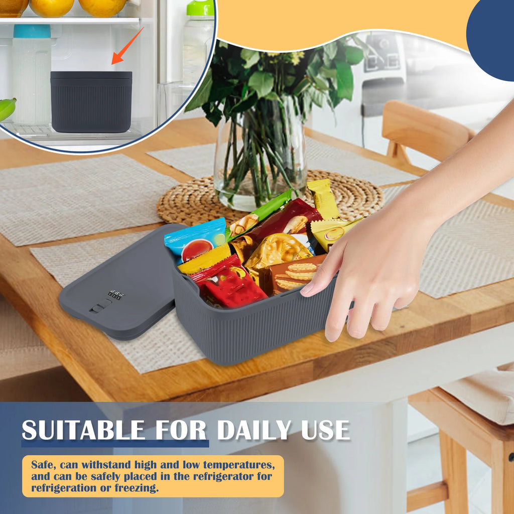 Lockable Storage Box Versatile Safe Small Storage Box Portable Food Refrigerator Container Home Personal Items Safe Lockbox Oasis Select