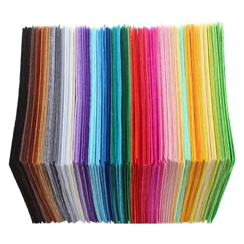 40Pcs Soft Felt Fabric Sheet Assorted Color Patchwork Sewing DIY Craft Squares Nonwoven 1mm Thick Handmade Fabric Weaving Oasis Select