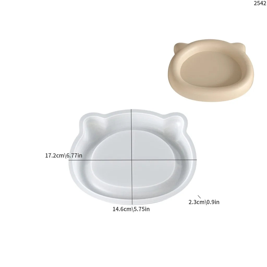 Cute Cloud Love Heart Concrete Tray Silicone Mold Round Gypsum Storage Tray Plaster Jewelry Display Plate Epoxy Resin Molds Oasis Select Cat
