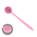 Silicone Long Handle Shower Brush Soft Haired Lazy Bath Tools Back Scrubber Sponge Exfoliating Skin Massager Bathroom Tools Oasis Select Pink Silica Gel