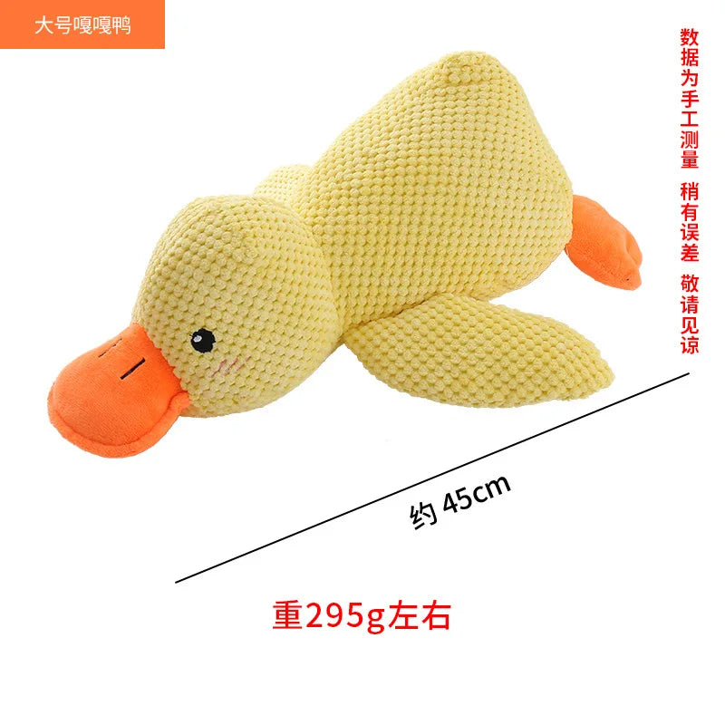 Bite-Resistant Yellow Quack Duck Plush Pet Toy | Baby-Like Sound & Teeth Grinding Design for Dogs & Cats Dog Toys Oasis Select Big Duck