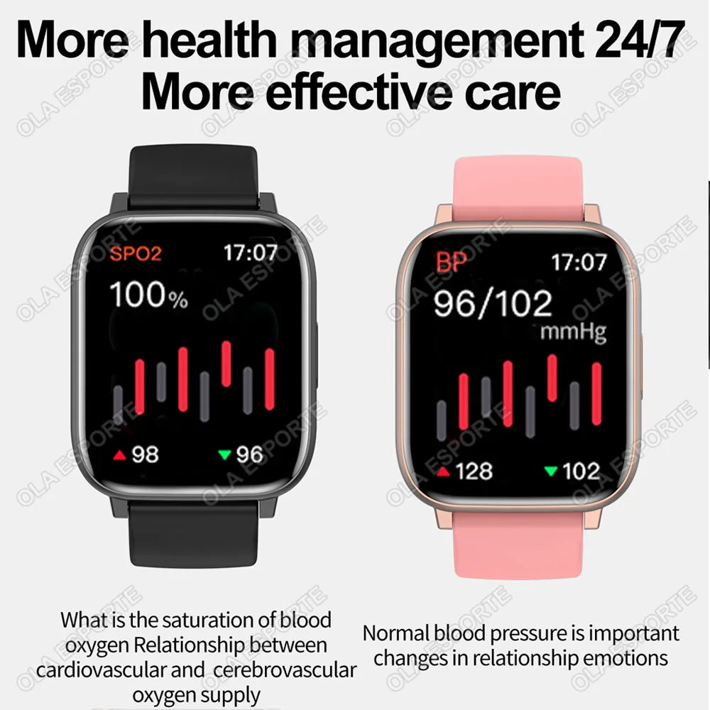 Ola Esporte 2025 Smart Watch – Bluetooth Call & Fitness Tracker