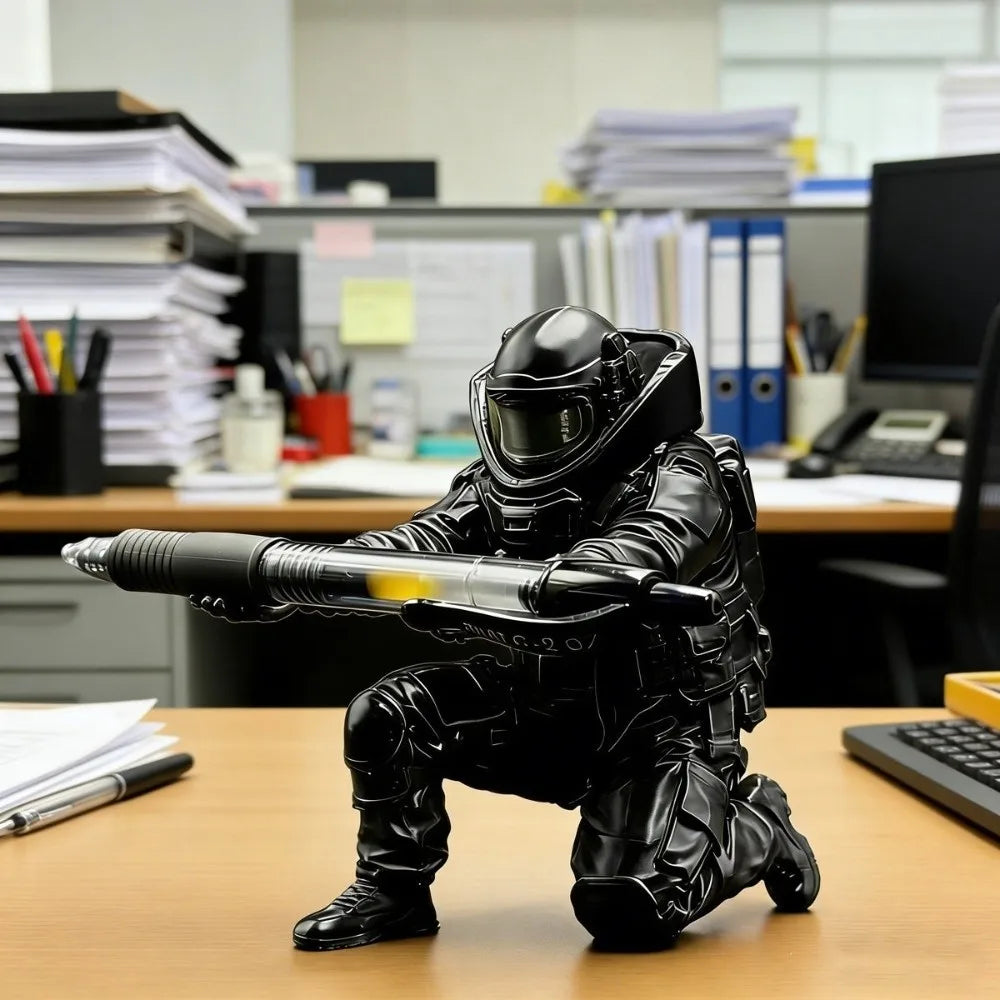 Creative 3D Printed Disposal Unit Pen Holder Unique Gift Plastic Warrior Pen Holder Funny Desk Organizer Gift for Men Oasis Select