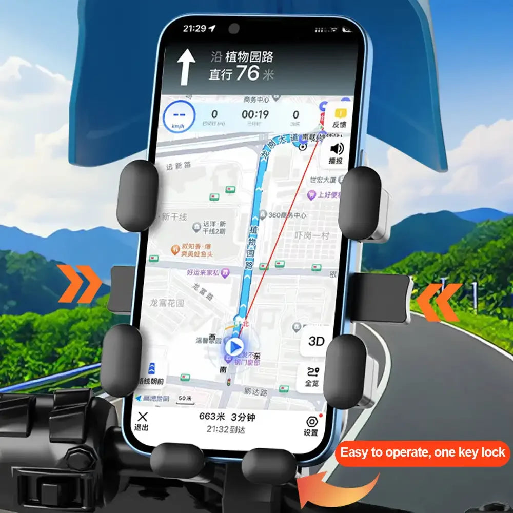 Motorcycle Helmet Phone Holder | Waterproof Sun Shade Mount