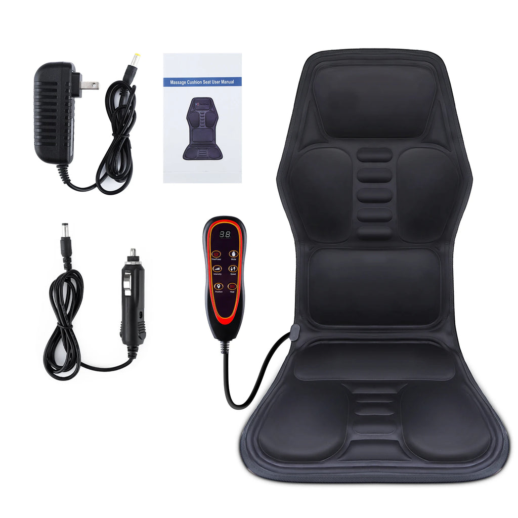 Hailicare Heated Back Shoulder Vibration Massage Mat – Chair & Car