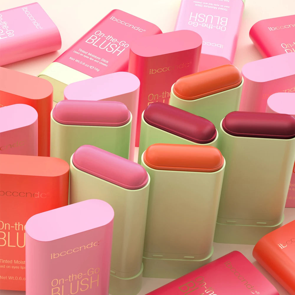 Tinted Mositure Blush Stick Face Pink Cream Cheek Blusher Cosmetics 3 in 1 Makeup Tubes used on lips eyes cheeks Oasis Select