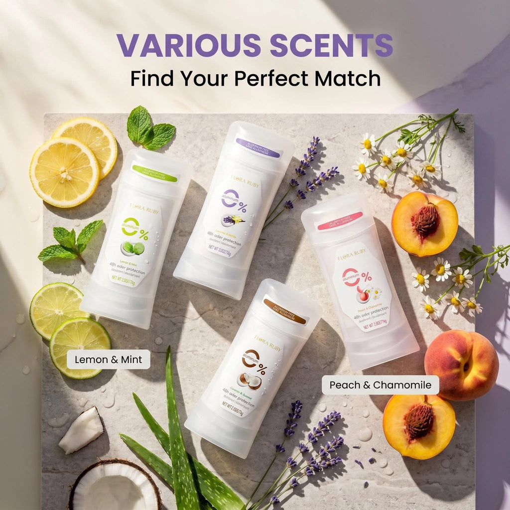 Flora Ruby deodorant stick, long lasting fragrance, keep fresh all day,Eliminate Odor Underarm,Suitable for Daily,Exercise Oasis Select