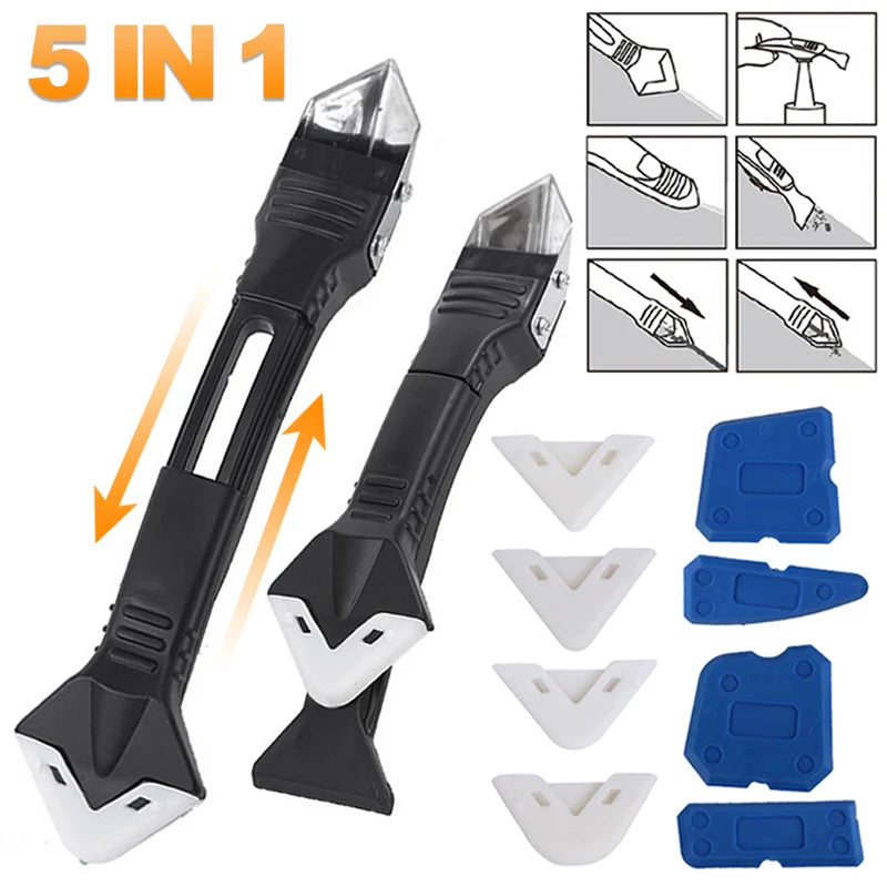 Silicone Scraper Sealant Smooth Remover Tool Set 9 In 1 Floor Caulk Finisher Grout Kit Glass Glue Angle Scraper Set Accessoriess Oasis Select