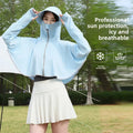 Ice Silk UV Protection Hooded Poncho – Lightweight Cover Up