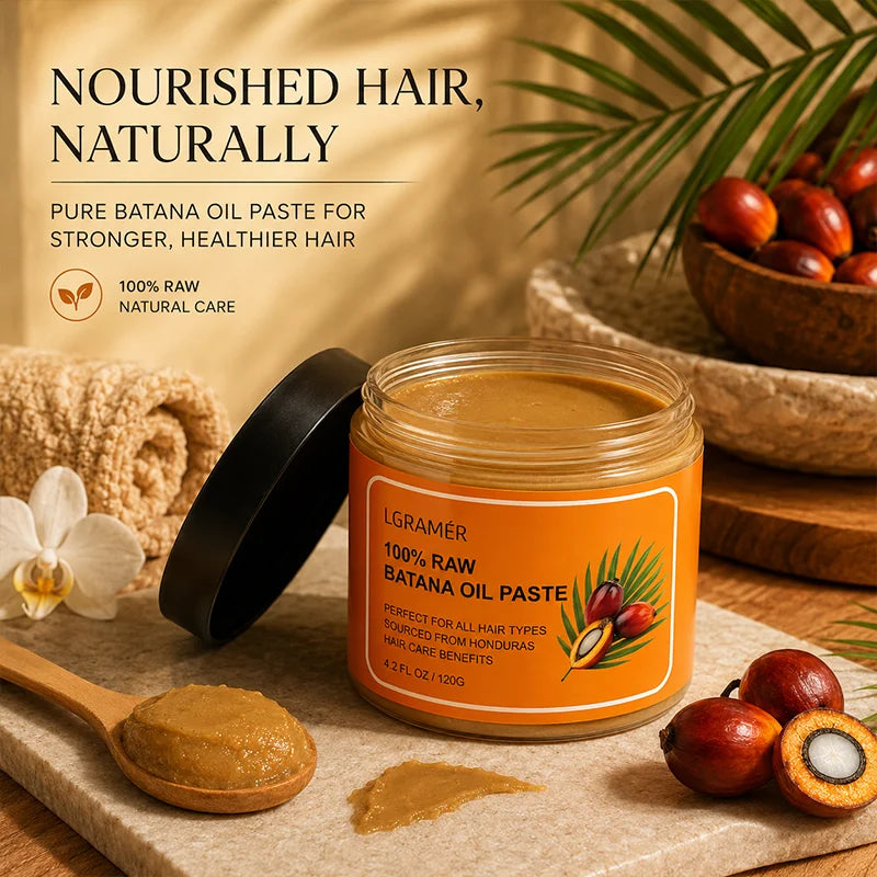 LGRAMER 120g Natural Batana Solid Hair Mask – All Hair Types