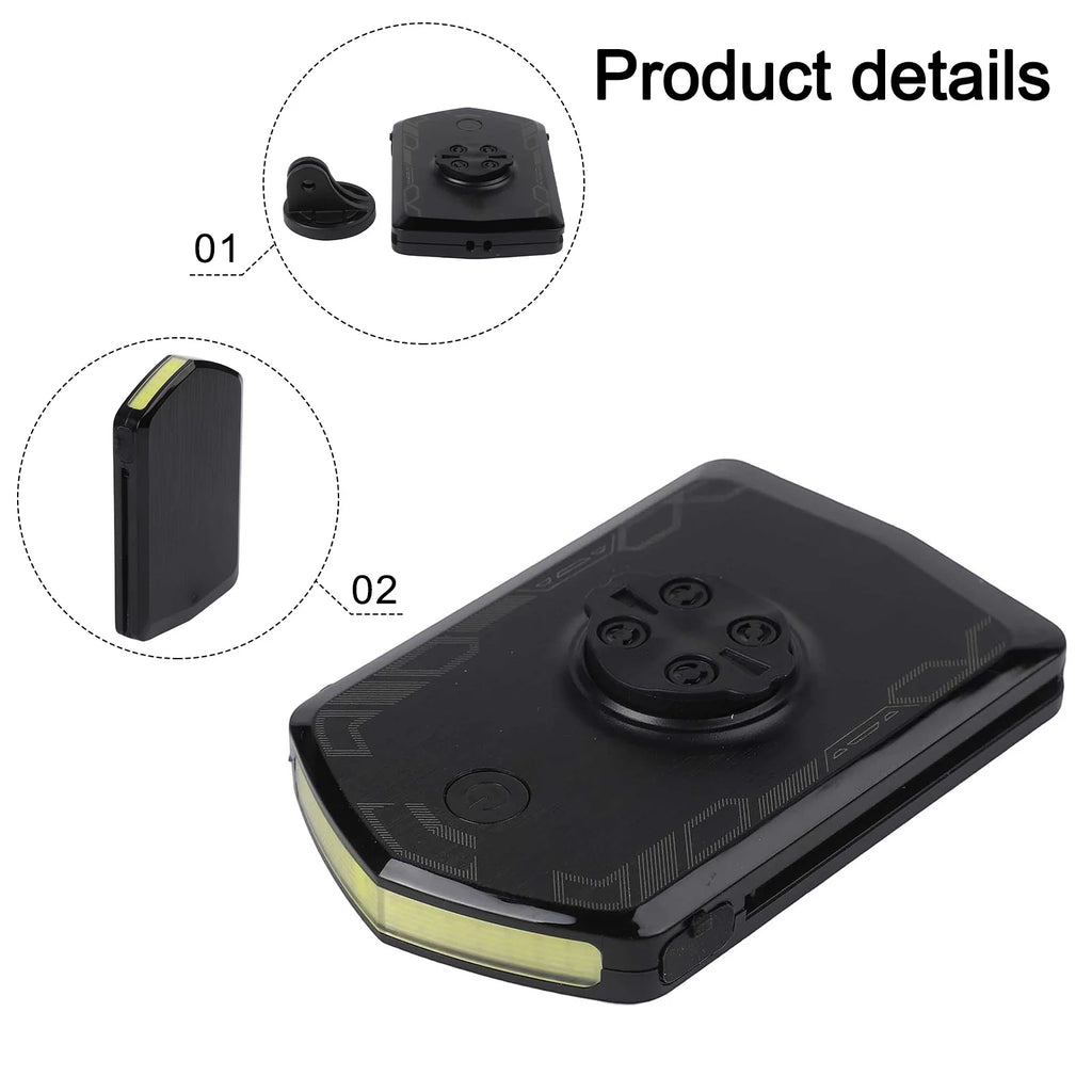 5000mAh Bike Headlight with USB Charging Capability 5V 2A Output Features Detachable Mounting Base and Charging Cable Oasis Select