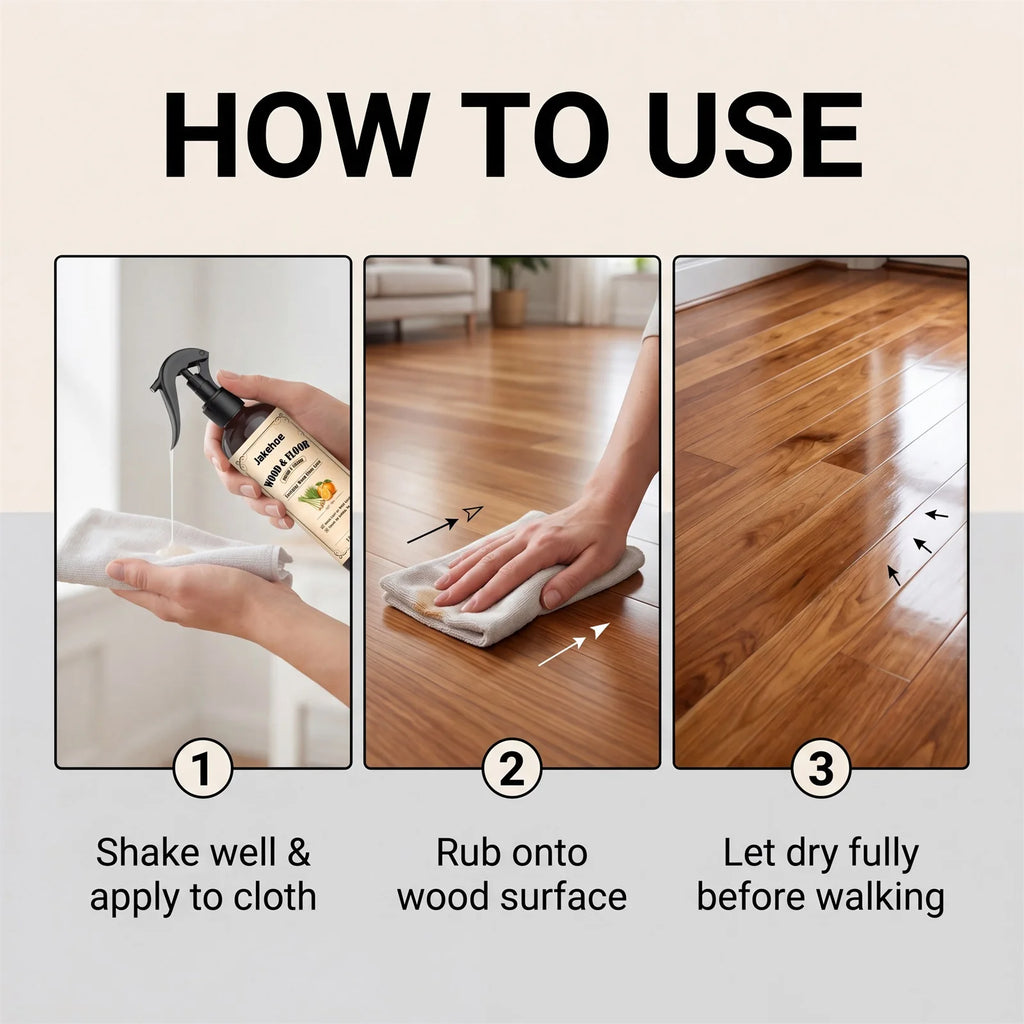 Jakehoe Wood Floor Polishing Agent Waterproof Multipurpose Removes Stains Safe Non Toxic Quick Drying Prevent Moisture Insect Oasis Select