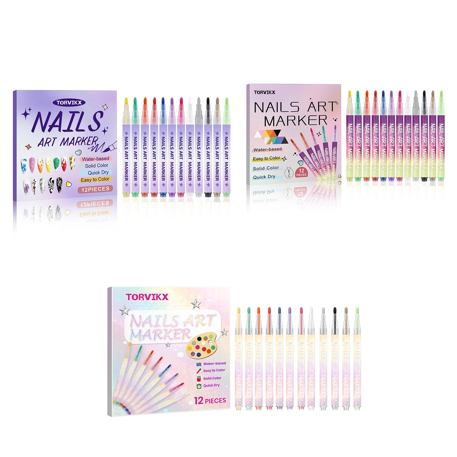Nail Art Pen DIY Painting Fine Tip Long Lasting Color Smooth Drawing Water Based Waterproof Quick Dry Professional Beginner Oasis Select