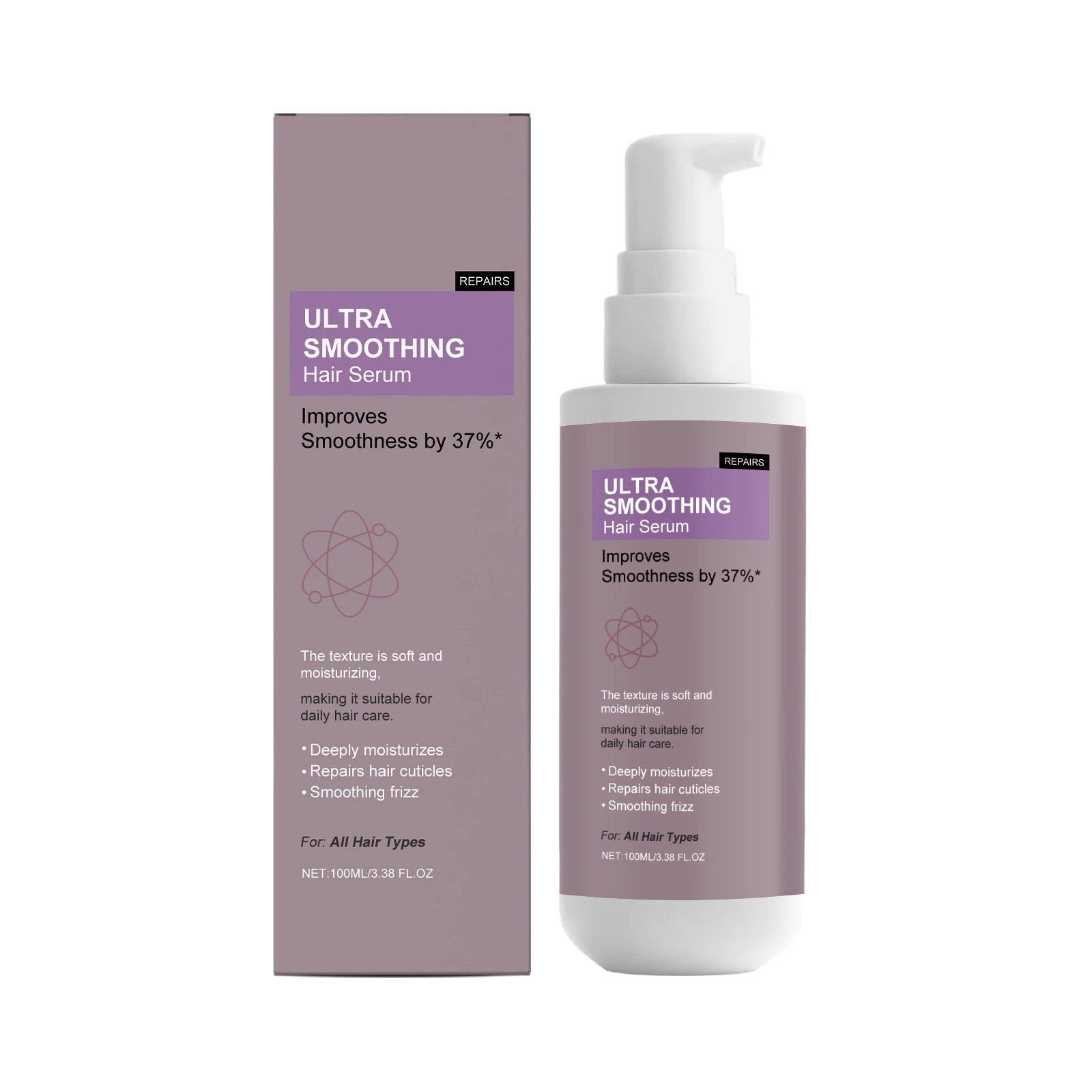 37% Smoothing Hair Serum for Dry & Frizzy Hair Anti-Frizz & Cuticle Repair Serum Prevent Hair Loss Reduce Breakage Hair Care Oasis Select 100ml boxed