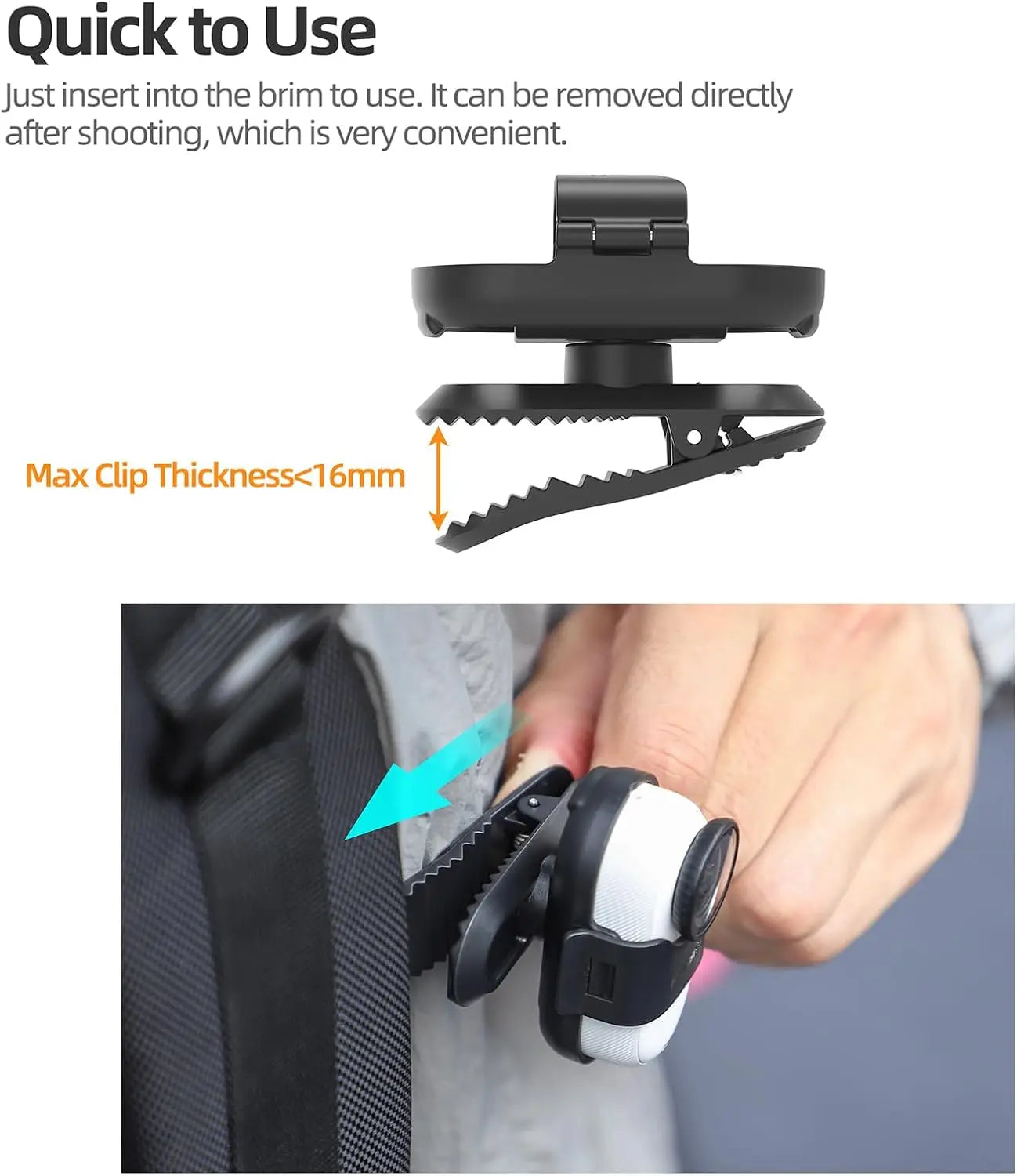 Sunnylife 360° Backpack Clip Mount for Insta360 GO 3S & GO 3
