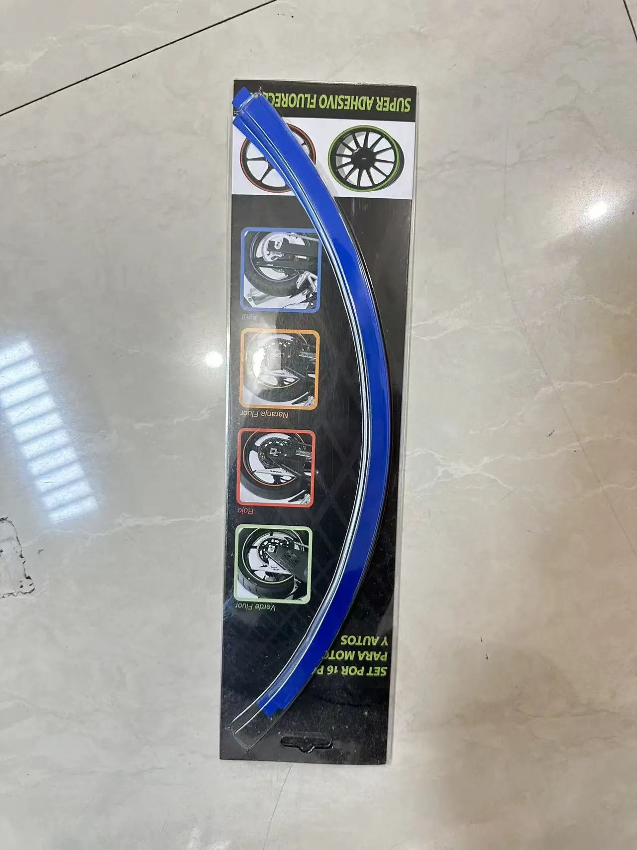 Motorcycle wheel hub sticker, off-road rider car, steel rim color strip sticker, wear-resistant and waterproof universal version Oasis Select L