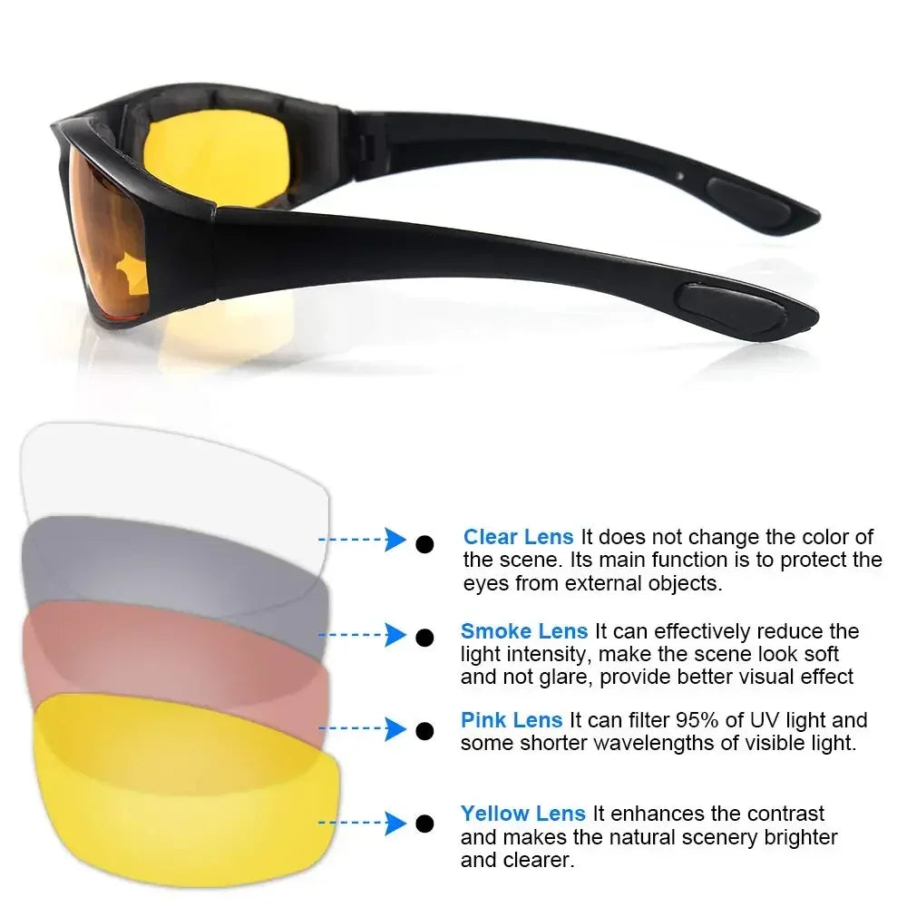 Universal Motorcycle Goggles Bicycle Motorcycle Windproof Goggles Men Women Sunglasses Anti-Fog UV400 Dust-proof Glasses Oasis Select