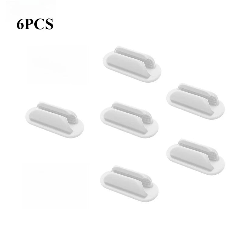 3/6Silicone Pen Holder Desktop Storage, Upgraded Self-adhesive Elastic Pen Holder, Suitable for Office, School, Classroom Walls Oasis Select White 6PCS