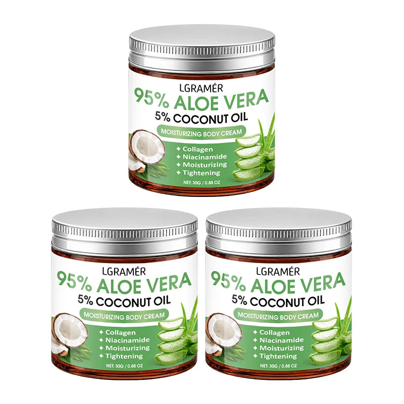 95% Aloe Vera Body Cream – Coconut Oil & Niacinamide | 30g