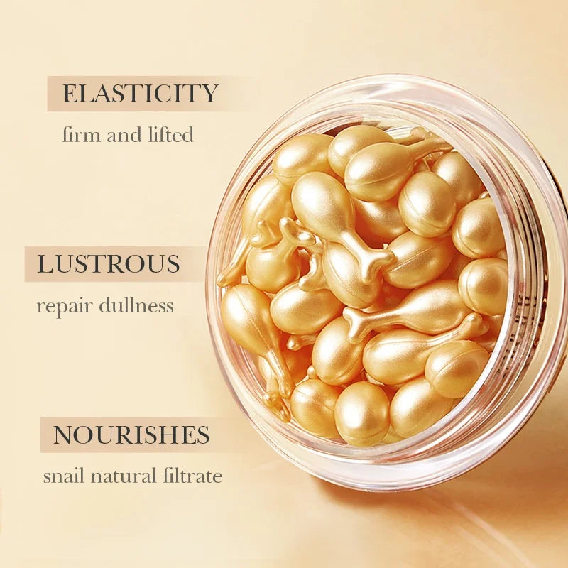 30pcs/box SADOER Snail Rose Capsule Essence Lotion for Moisturizing Repairing Hydrating Brighten Skin Oasis Select