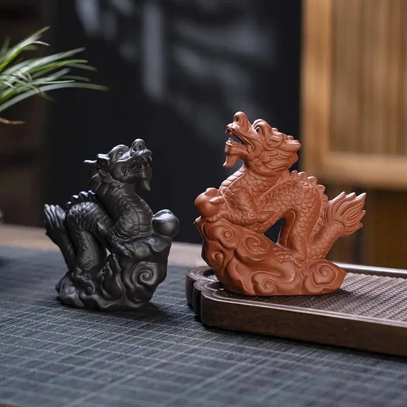 Zisha Twelve Zodiac Creative Tea Pet Ornaments Nurturable Tea Play Tea Accessories Cute Zodiac Small Ornaments Oasis Select