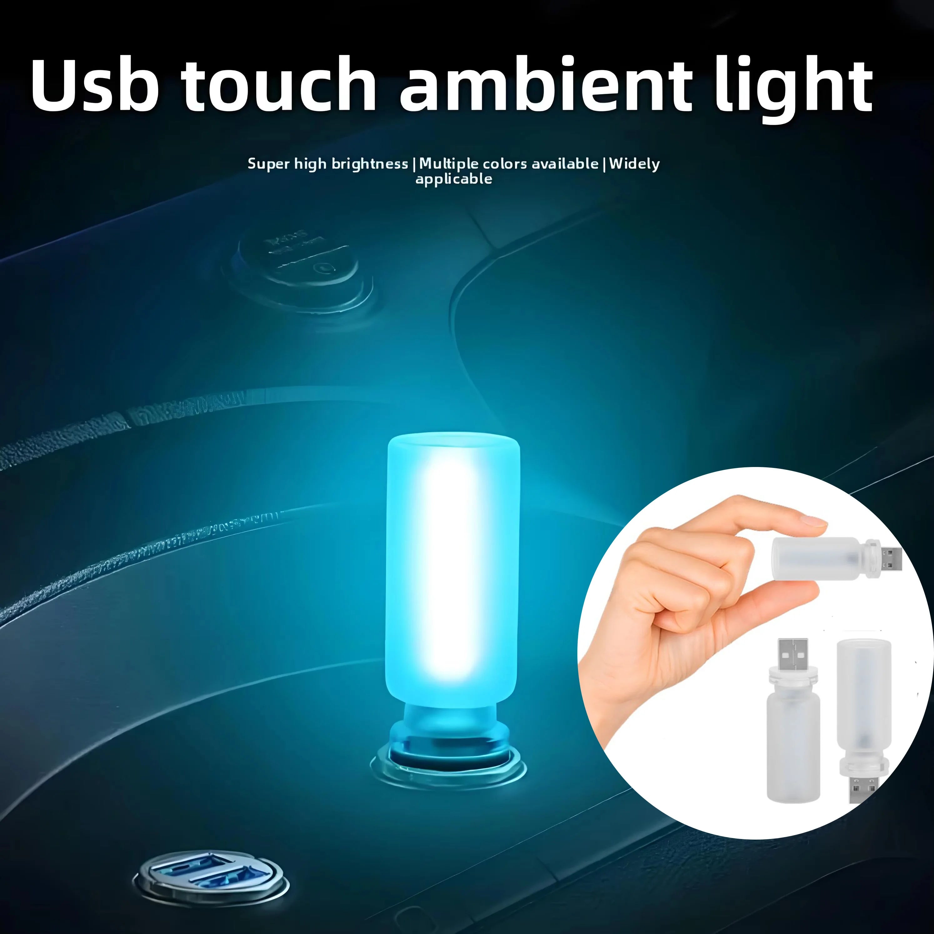 USB LED Filament Atmosphere Night Light | Touch Control Glass Lamp