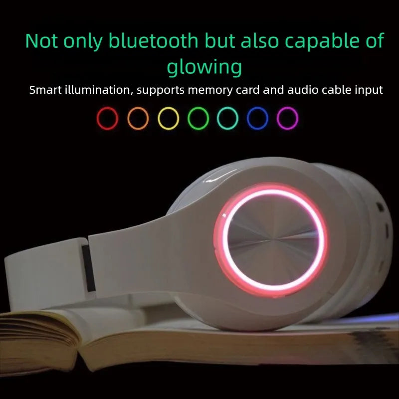 Wireless Bluetooth 5.0 Headphone With Microphone On-Ear Headset Stereo Sound Earphones Sports Gaming Foldable Headphones Game Oasis Select