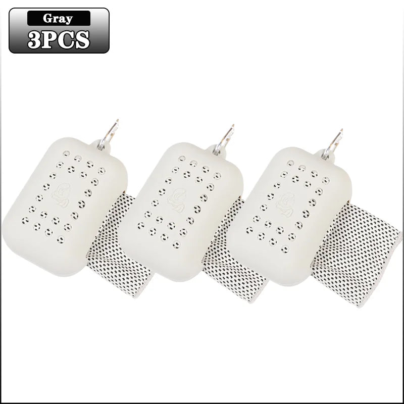 10PCS Portable Mini Silica Gel Set Cold Towel Polyester Fiber Outdoor Cooling Towel Fitness sports gym Run quick Dry Cool Towel Oasis Select Gray-3PCS